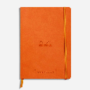 RHODIA Ivory Paper Grid Softcover Goal Book 90gsm A5 x 120 Tangerine