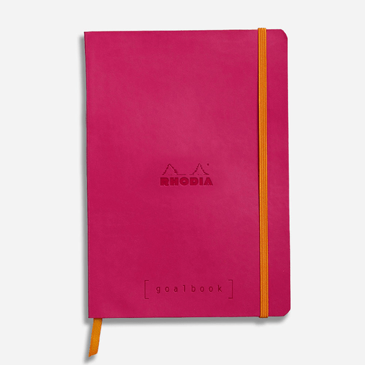 RHODIA Ivory Paper Dot Softcover Goal Book 90gsm A5 x 120 Raspberry