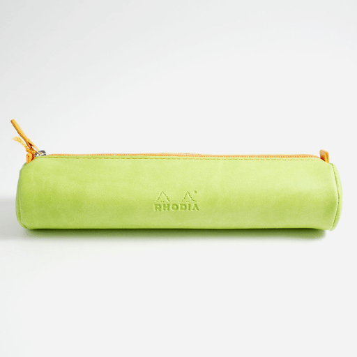 RHODIA Leather Round Pen Case Anise Green