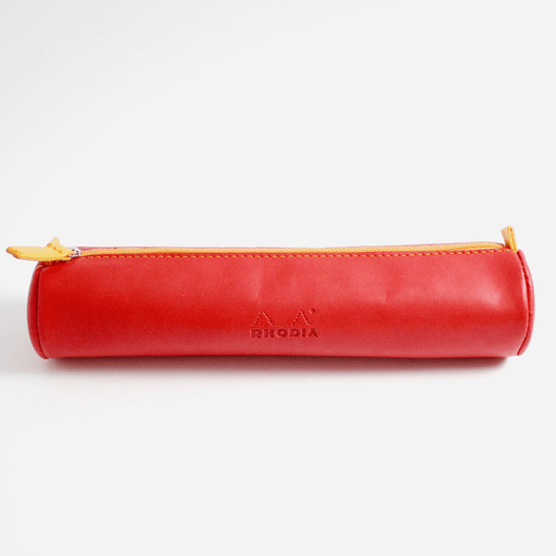 RHODIA Leather Round Pen Case Poppy