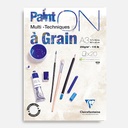 CLAIREFONTAINE Paint On Grain Ivory Mixed Media Paper Pad 250gsm A3 x 20