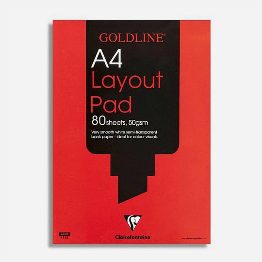 CLAIREFONTAINE Goldline Layout Paper Pad 50gsm A4 x 80