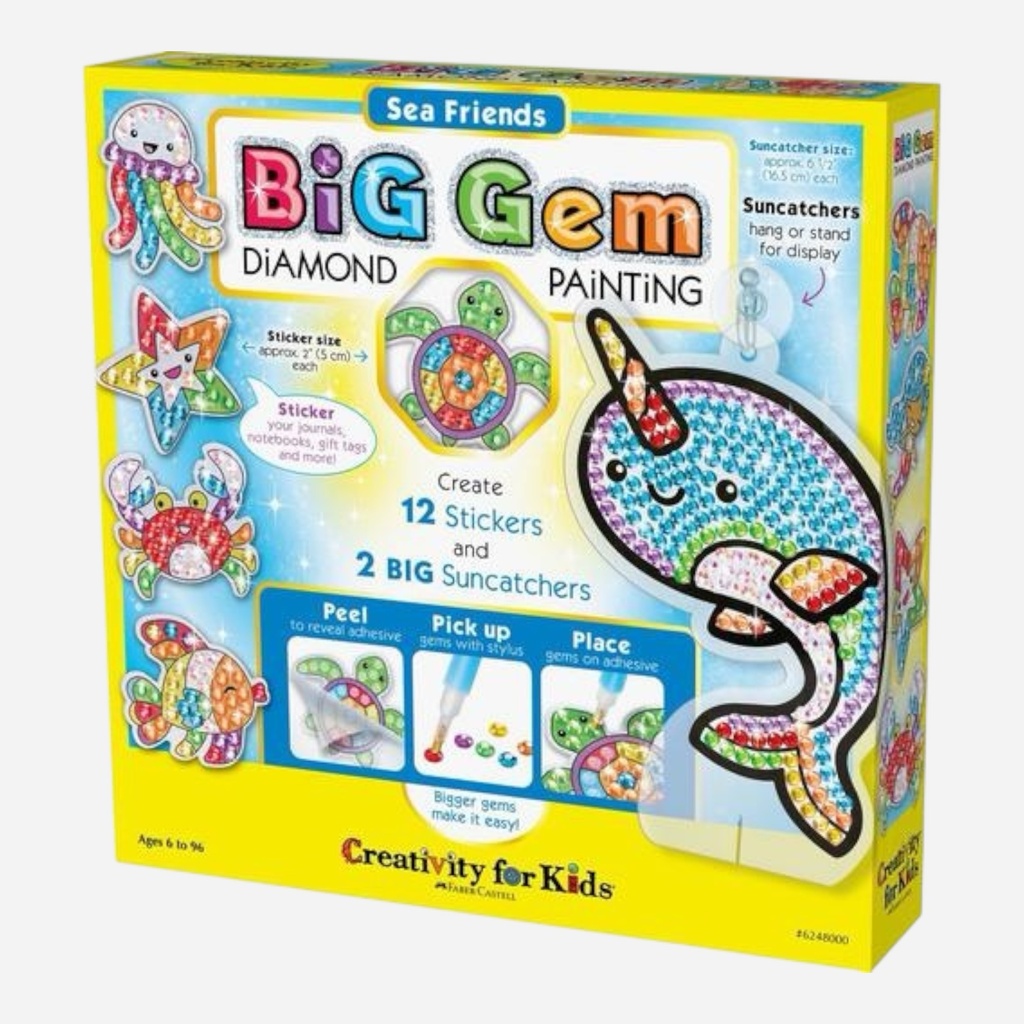 FABER-CASTELL Creativity For Kids Big Gem Diamond Painting Sea Friends