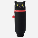 LIHIT LAB. Puni Labo Stand Pen Case Black Cat