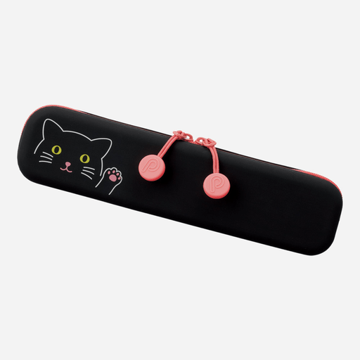 LIHIT LAB. Smart Fit Puni Labo Zipper Pouch Black Cat