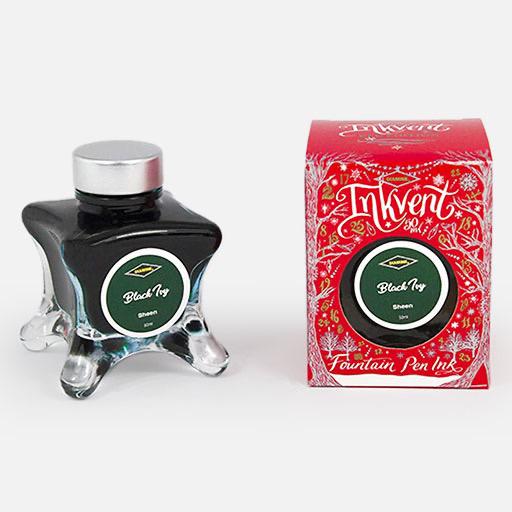DIAMINE Inkvent Red Sheen Fountain Pen Ink 50ml Black Ivy
