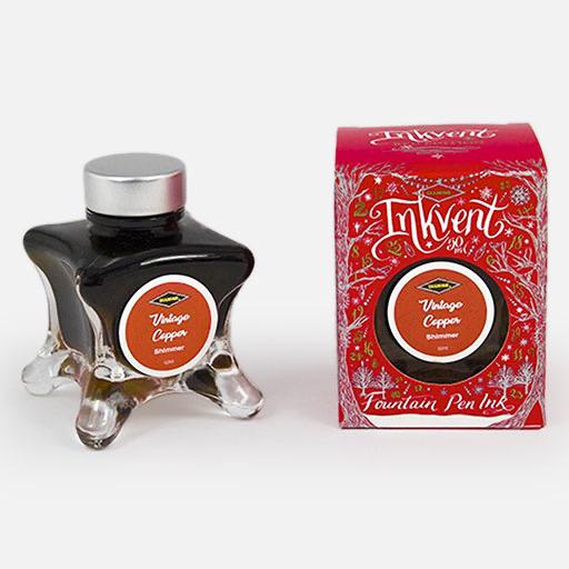 DIAMINE Inkvent Red Shimmer Fountain Pen Ink 50ml Vintage Copper