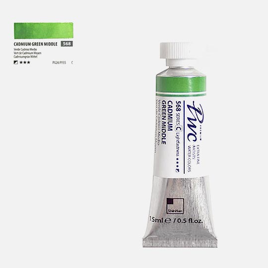 SHINHAN Premium Watercolor 15ml 568 Cadmium Green Middle