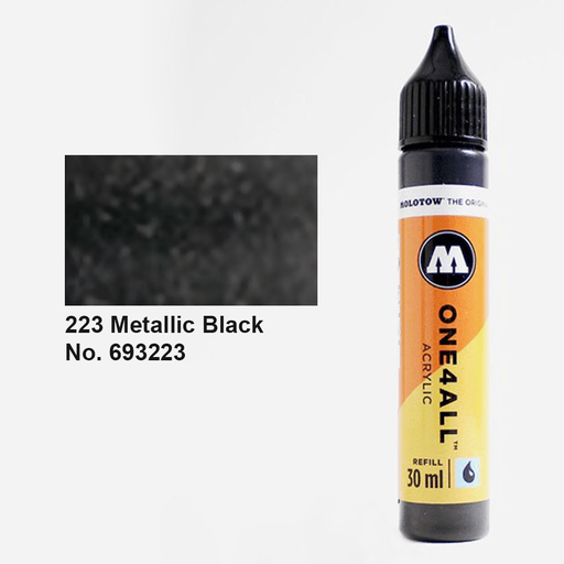 MOLOTOW One4All Acrylic Ink Refill 30ml Metallic Black