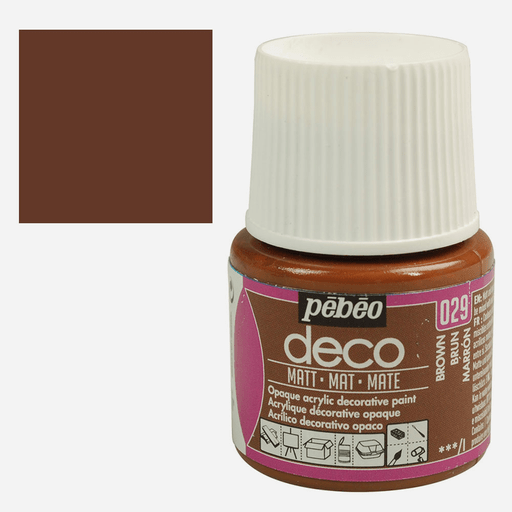 PEBEO Deco Matt Acrylic Paint 45ml Brown