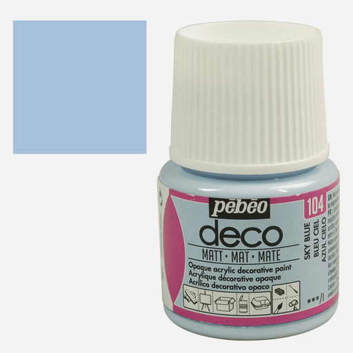 PEBEO Deco Matt Acrylic Paint 45ml Sky Blue