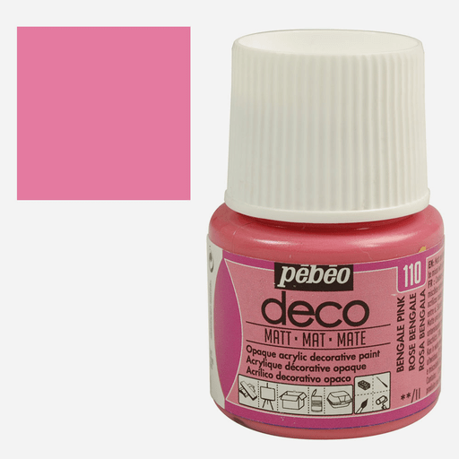 PEBEO Deco Matt Acrylic Paint 45ml Bengale Pink