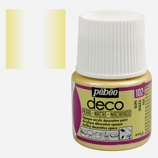 PEBEO Deco Pearl Acrylic Paint 45ml Pearl Sun
