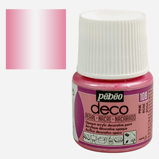 PEBEO Deco Pearl Acrylic Paint 45ml Pink