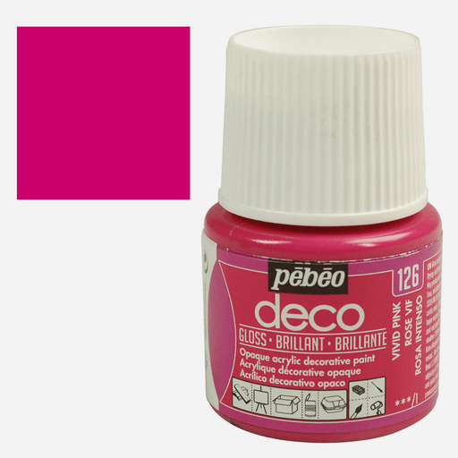 PEBEO Deco Gloss Acrylic Paint 45ml Vivid Pink