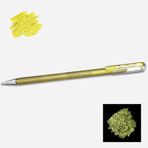 PENTEL Hybrid Dual Metallic Roller Pen Gold