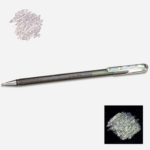 PENTEL Hybrid Dual Metallic Roller Pen Silver