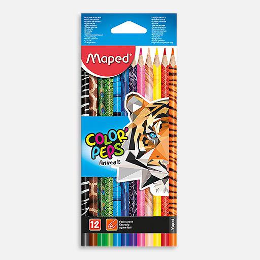 MAPED Color’Peps Animals Color Pencil Set x 12