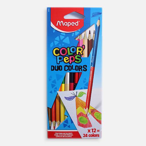 MAPED Color’Peps Duo 24-Color Pencil Set x 12