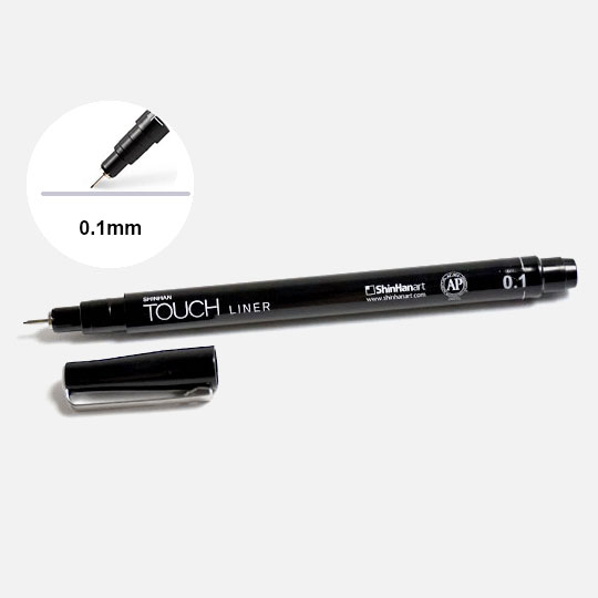 SHINHAN Touch Liner Colored Drawing Pen 0.1mm Cool Grey