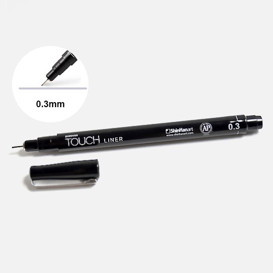 SHINHAN Touch Liner Colored Drawing Pen 0.3mm Cool Grey