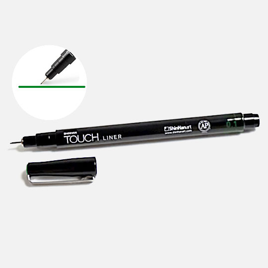 SHINHAN Touch Liner Drawing Pen 0.1mm Green Deep