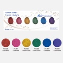 KURETAKE Gansai Tambi Japanese Watercolor Pan Gem Set x 6