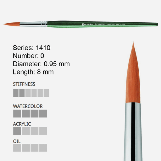 ESCODA Barroco Gold Toray Round Brush 0