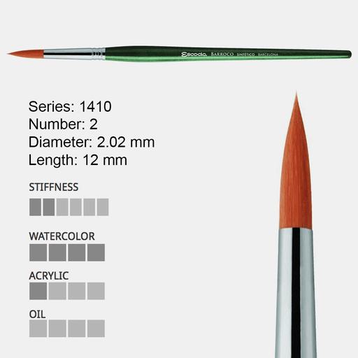 ESCODA Barroco Gold Toray Round Brush 2