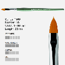 ESCODA Barroco Gold Toray Filbert Brush 16