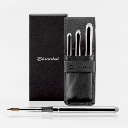 ESCODA Optimo Kolinsky Travel Brush Leather Case Set x 3