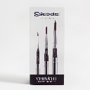 ESCODA Versatil Synthetic Kolinsky Travel Brush Leather Case Set x 3