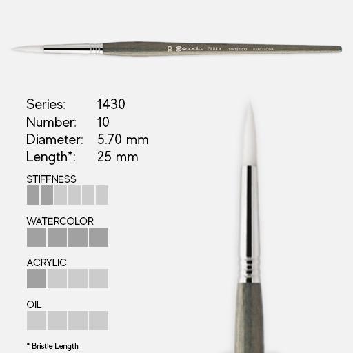 ESCODA Perla White Toray Round Brush 10