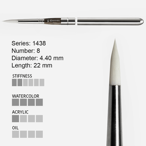 ESCODA Perla White Toray Travel Brush 8