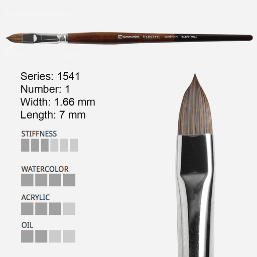 ESCODA Versatil Synthetic Kolinsky Filbert Brush 1