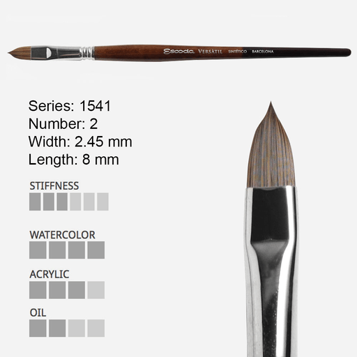 ESCODA Versatil Synthetic Kolinsky Filbert Brush 2