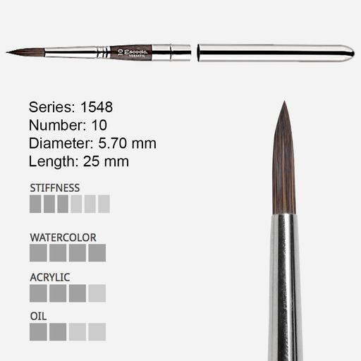 ESCODA Versatil Synthetic Kolinsky Travel Brush 10