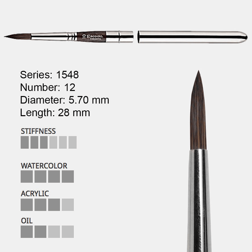 ESCODA Versatil Synthetic Kolinsky Travel Brush 12