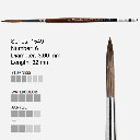 ESCODA Versatil Synthetic Kolinsky Long Round Brush 6