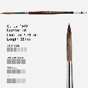 ESCODA Versatil Synthetic Kolinsky Long Round Brush 10