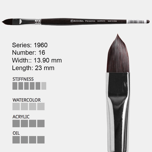 ESCODA Primera Teijin Filbert Brush 16