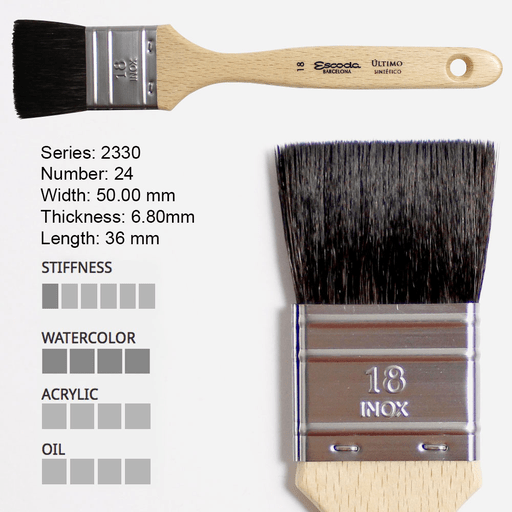 ESCODA Ultimo Tendo Synthetic Squirrel Flat Brush 24