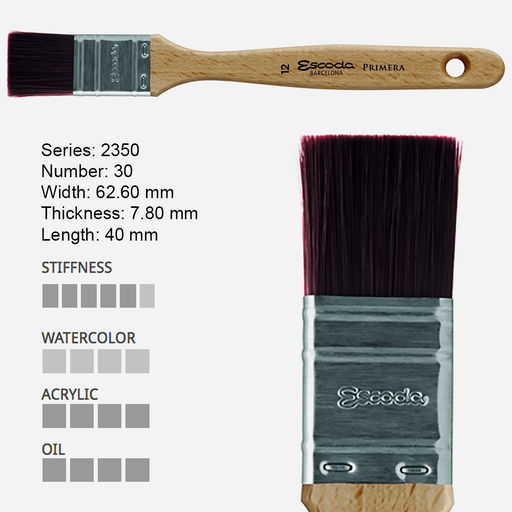 ESCODA Primera Teijin Flat Brush 30