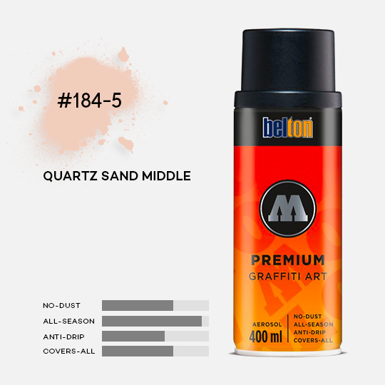 MOLOTOW Premium Spray Paint 400ml 184-5 Quartz Sand Middle