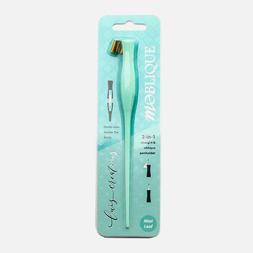 MOBLIQUE 2-In-1 Straight & Oblique Dip Pen Holder Mint Leaf