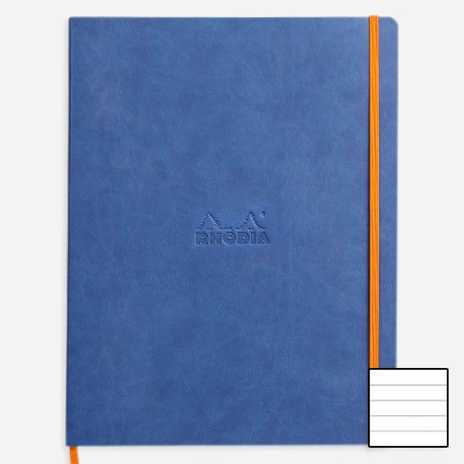 RHODIA Softcover Notebook 90gsm Lined A4+ x 80 Sapphire Blue