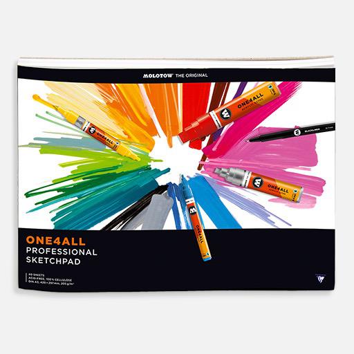 MOLOTOW One4All Professional Sketch Pad 204gsm A3 x 20