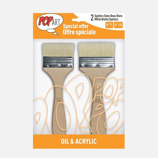 PEBEO Pop Art White Bristle Spalters Brush Set x 2