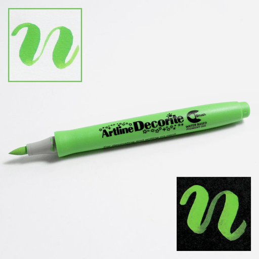 ARTLINE Decorite Brush Marker Yellow Green