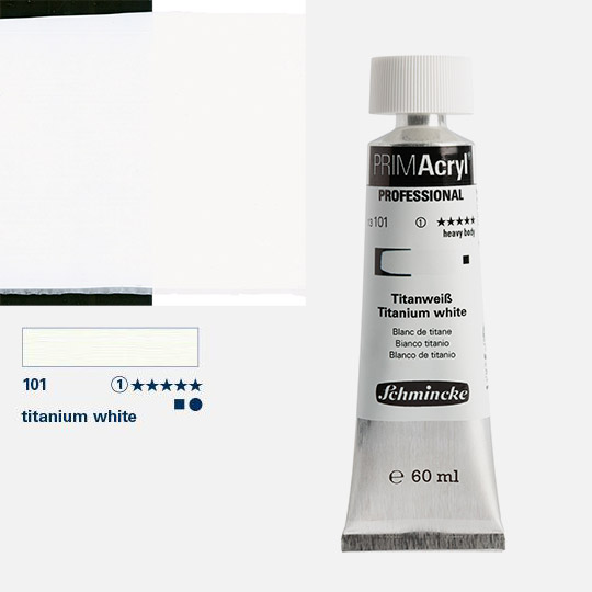 SCHMINCKE Primacryl Professional Heavy Body Acrylic 60ml Titanium White